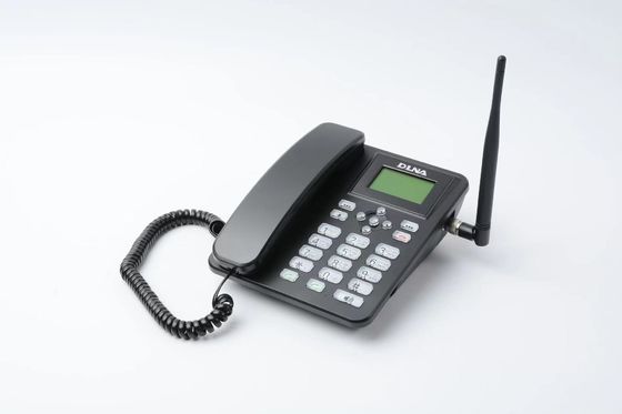Dual Fixed GSM Wireless Desk Phone , TNC Antenna GSM Desktop Phone